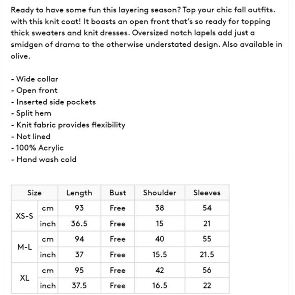 🆕⭐Tan sweater open coat cardigan - Picture 8 of 9